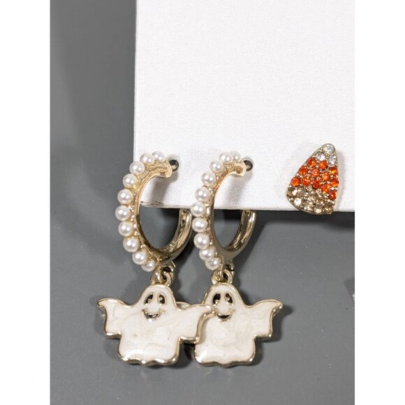 SUGARFIX by BaubleBar Halloween Earrings Set of 3 Candy Corn Ghost Vamp - Picture 4 of 6